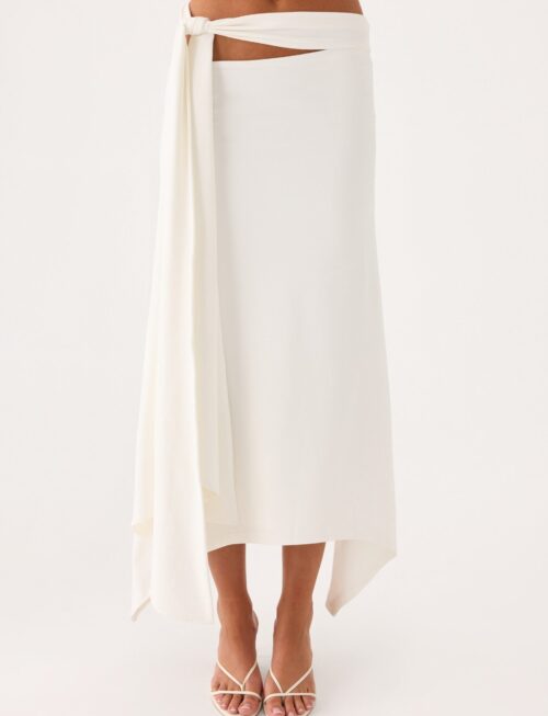 Overdrive Midi Skirt - White